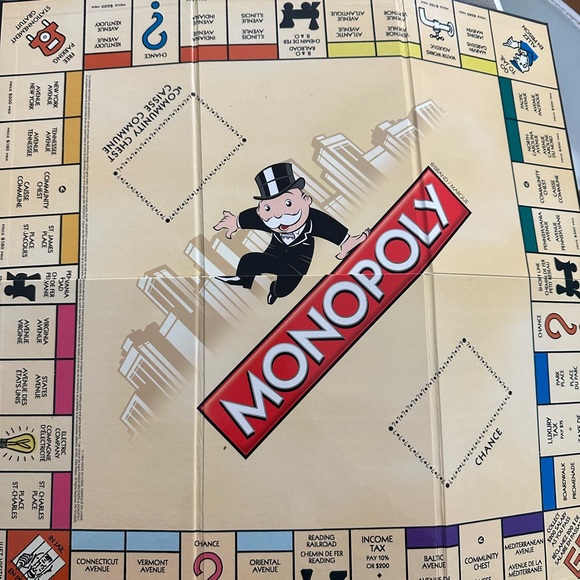 Vintage Game Collectible Monopoly Game Wooden Box - Picture 4 of 5